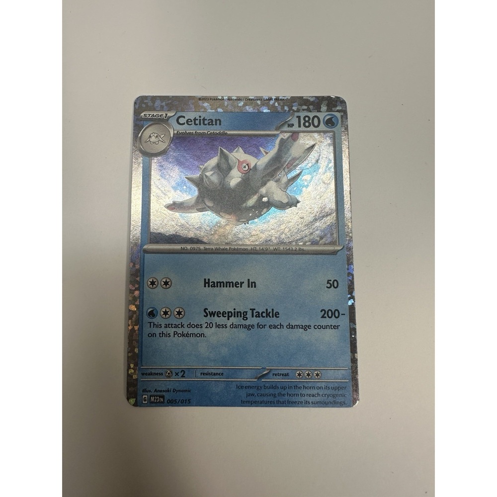 Cetitan Holo CRAZY MISCUT ALIGNMENT DOT McDonald's Pokemon Promo Card 005/015 HP